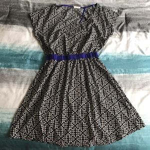 Roxy Black and White open Back Dress